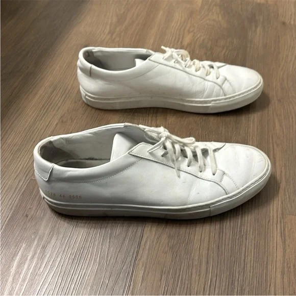 Common Projects Men's Achilles Leather Low-Top Sneakers, White 44EU/11US
